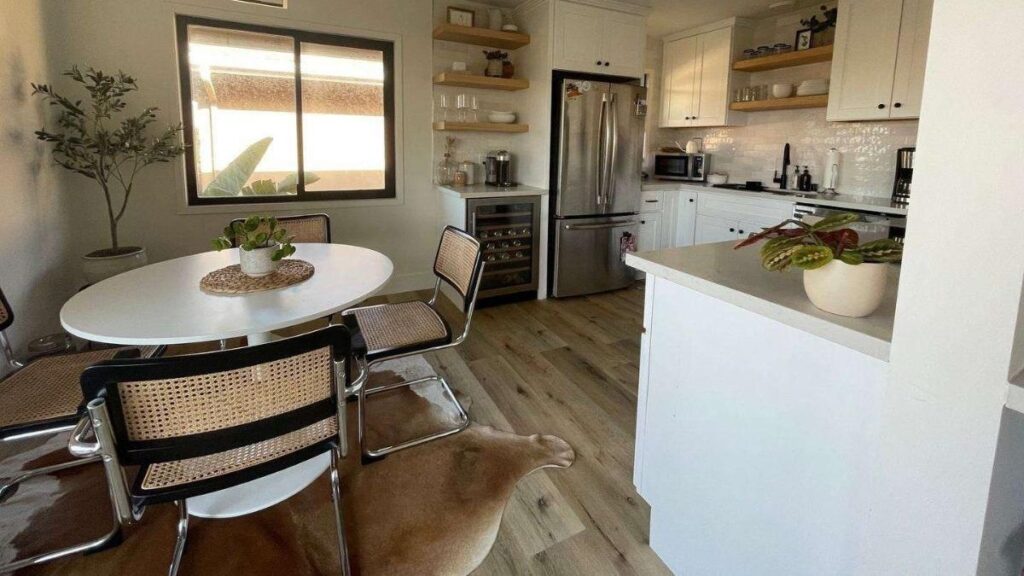 minimalistic white interiors vacation rental