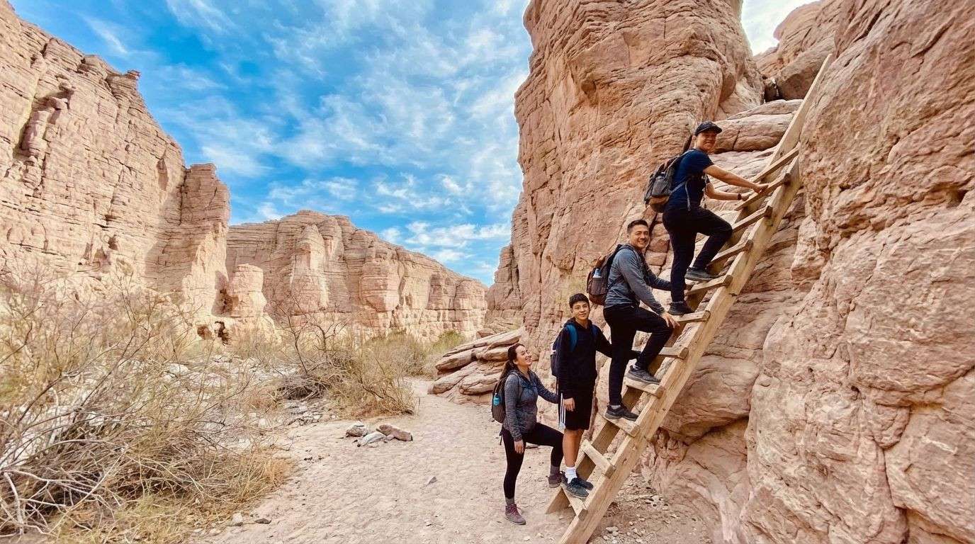 Family at Ladder Canyon Trail