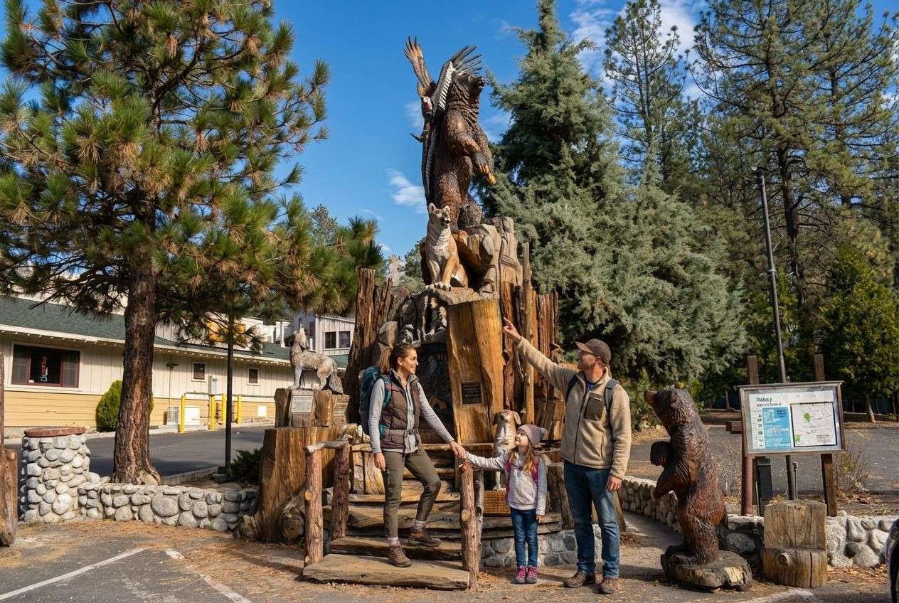 Family arriving to Idyllwild