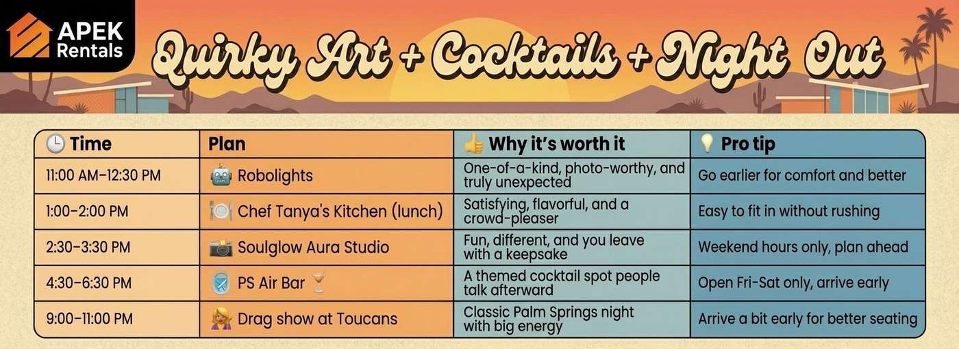 Your Ready-Made Palm Springs Plan Table