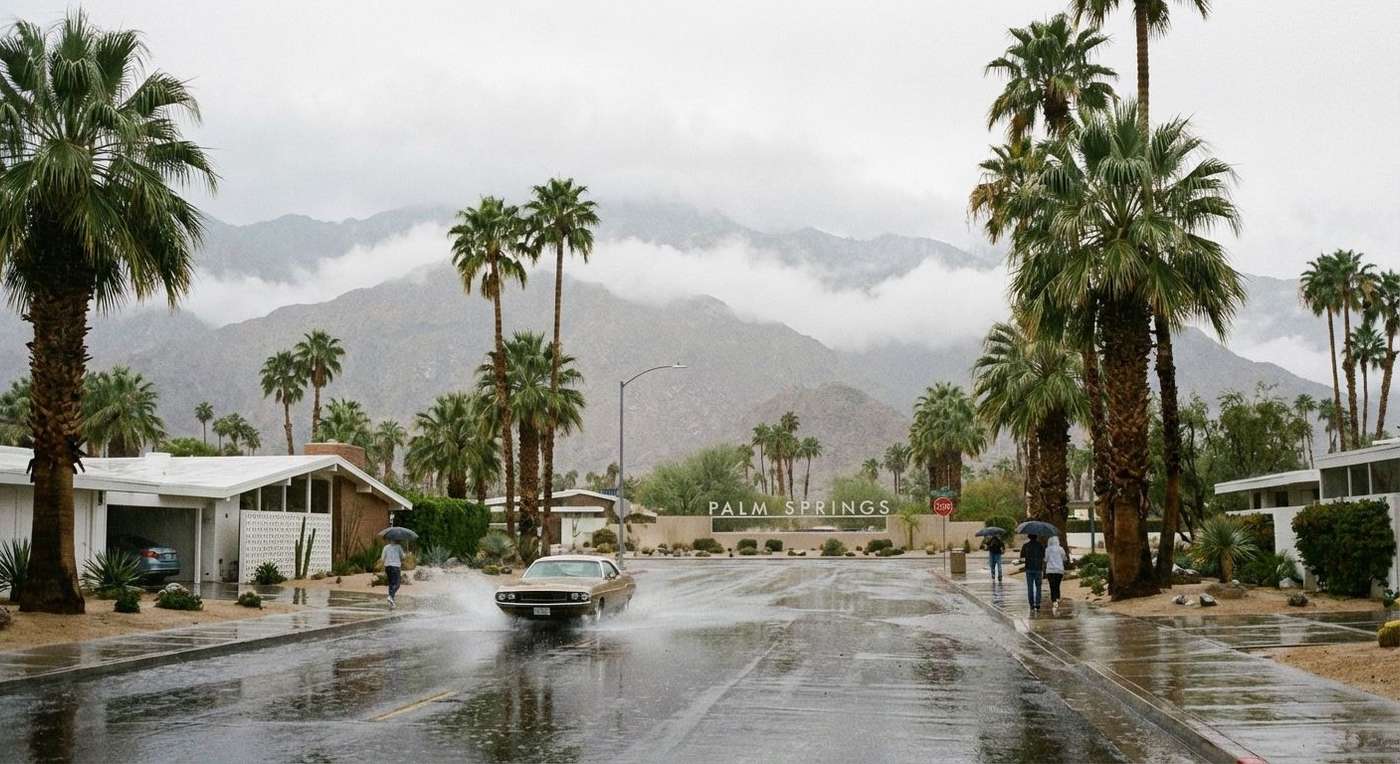 Rainy day in Palm Springs