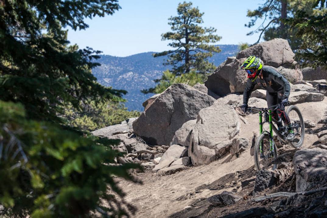 Snow Summit chairlift and mountain bike trails in summer