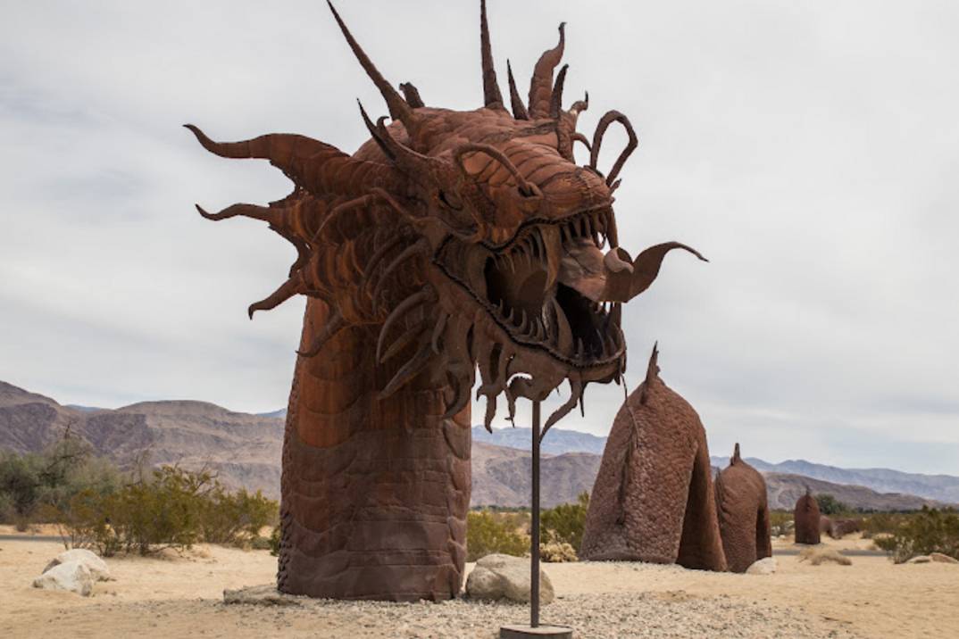 Giant metal sculpture at Galleta Meadows in Borrego Springs